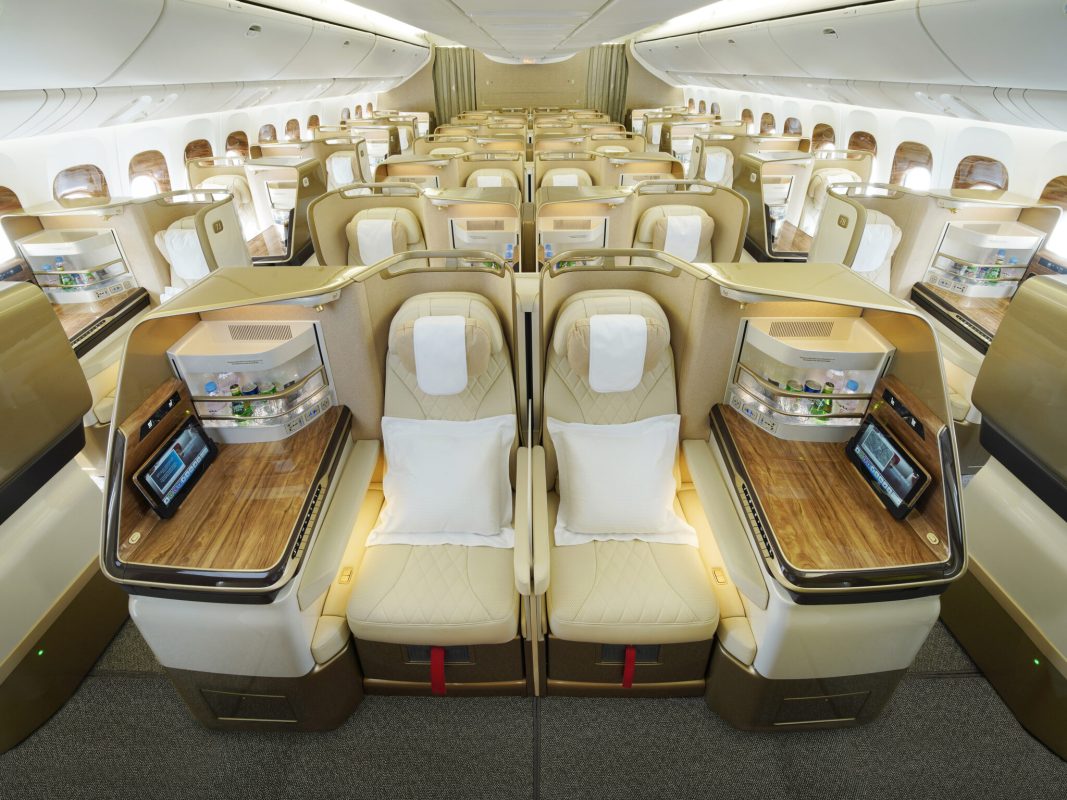 Emirates' first retrofitted 777 aircraft takes-off to Geneva today