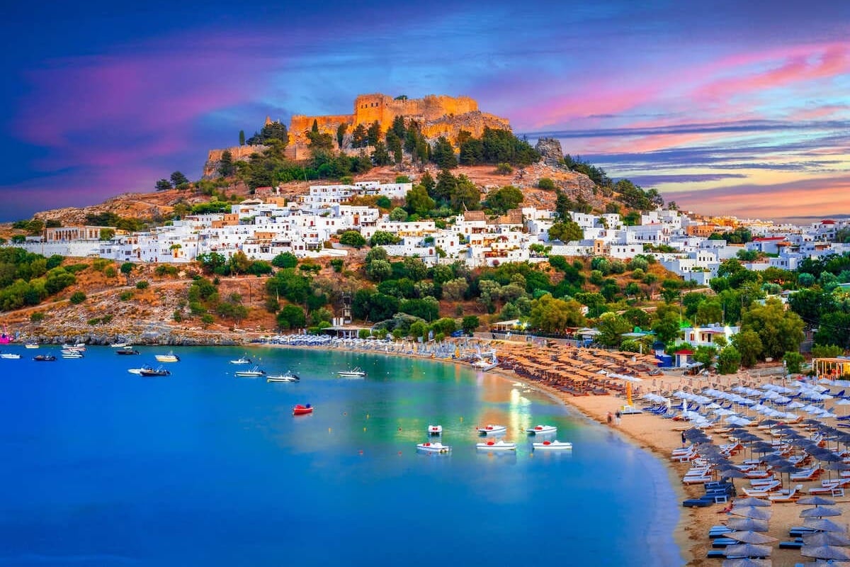 Lindos Acropolis In Rhodes, Greece